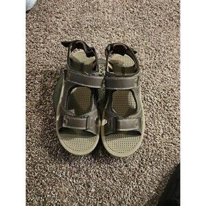 Khombu Men's Ankle Strap Outdoor Sandals Brown/Gray Size 10 W